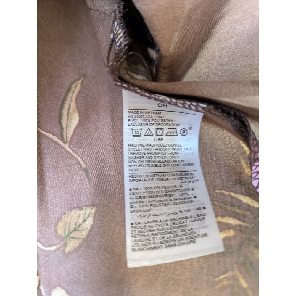 Old Navy Camisole Women's Small Brown Floral Lace Trim V-Neck Boho Tank Top - Picture 7 of 9